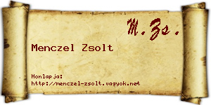 Menczel Zsolt névjegykártya