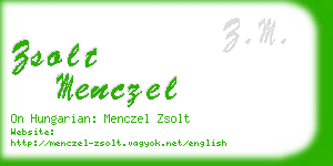 zsolt menczel business card